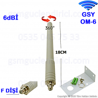 GSM Sinyal Güçlendirici 6dBİ ÇUBUK ANTEN GSY OM-6