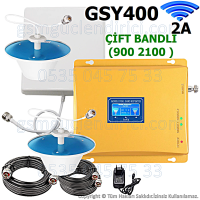 GSY400 Çift Bandlı Gsm Sinyal Güçlendirici - 2 İç Antenli SET
