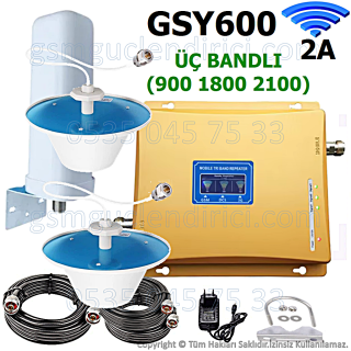GSY600 Three Band Gsm Signal Booster - 2 Internal Antenna
